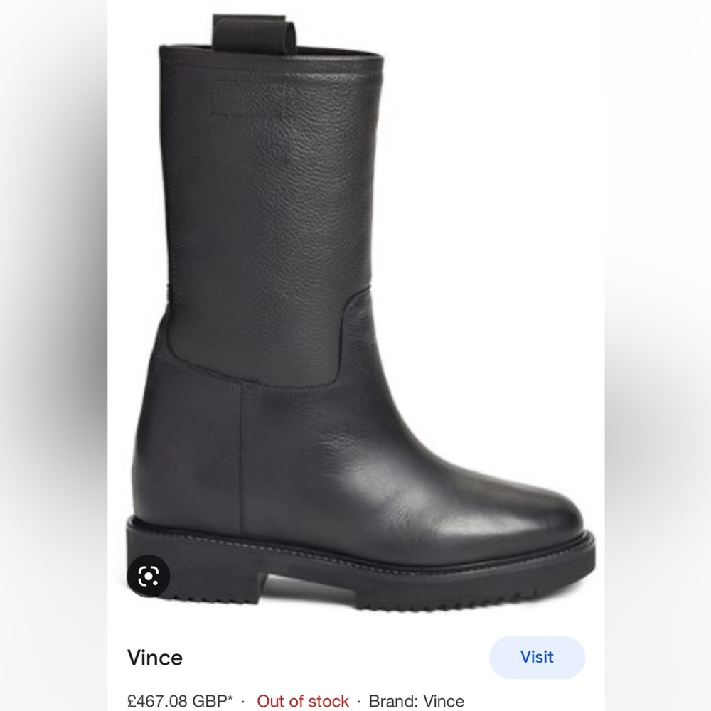 Euc Shearling Lined Leather Boot - image 2